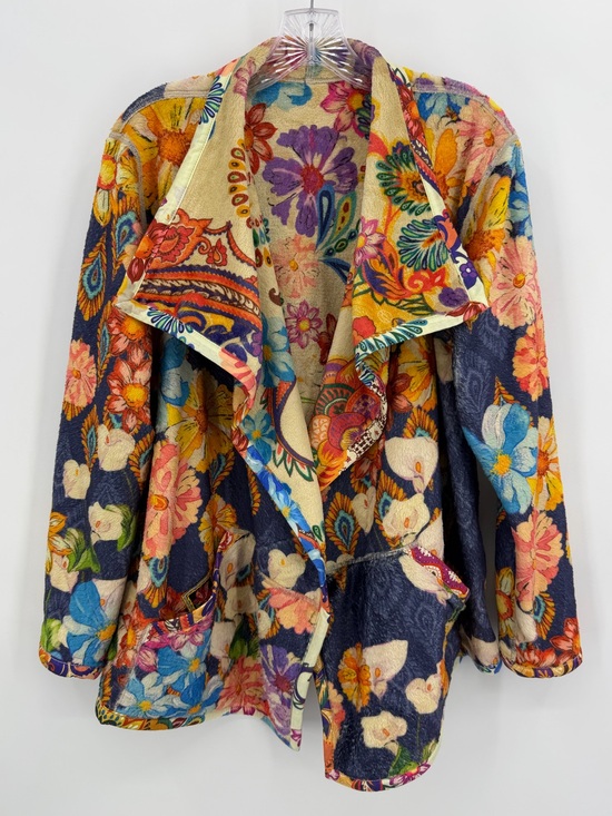 Johnny Was Jackets & Blazers - Johnny Was NWT Reversible Joan Wrap Jacket Blue Size M